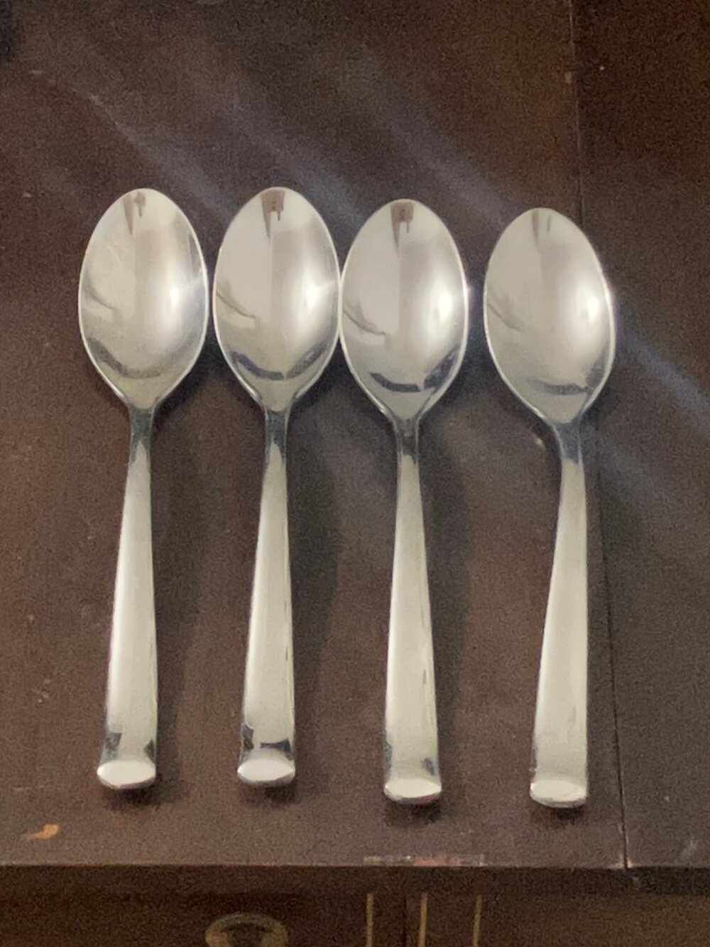 Set of 4 Mikasa 18/10 Stainless Steel Addison Pattern 8" Spoons